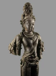 Avalokitesvara figure from the Srivijaya Period, found in Chaiya, Thailand, 9th-10th century